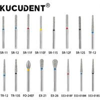 KUCUDENT 10 Pcs/Box Dental Diamond Burs FG XL Ball Round Type 1.6mm for High Speed Handpiece Cutting Drills Dentistry Tools