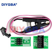 Programmer Testing Clip SOP SOP16 SOIC8 SOP8 Test Clip For EEPROM 93CXX / 25CXX / 24CXX in-circuit programming+2 adapters