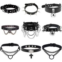 ✰✪1Pc Fashion Sweet Cool Cosplay Rivet Star Punk Rock Gothic Women Collar PU Leather Spike Hip Hop Bondage Choker Jewelry