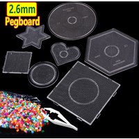 2.6mm Hama Beads Pegboard Transparent Templates Board Pixel Art Puzzle Tool Figure Material Board Perler Bead DIY Craft Stencils