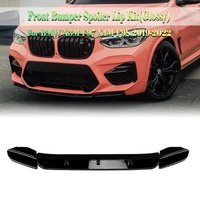For BMW F97 X3M / F98 X4M 2018 2019 2020 2021 2022 Front Bumper Spoiler Lip Gloss Black/Carbon Fiber Look Lower Splitter Guard
