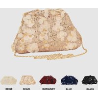 Dinner bag Fashion sequin messenger bag Women's simple handbag, large sequin clutch bag Versatile chain shoulder messeng bag