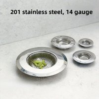 2Pcs Kitchen Sink Filter Stainless Steel Mesh Sink Strainer Filter Bathroom Sink Strainer Drain Hole Filter Trap Waste Screen