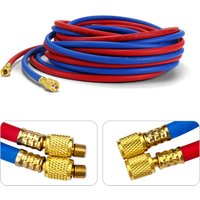 196" / 16ft / 5meters R12 R134a R-410a Refrigerant Charging Hose for Car Air Conditioning System Refrigerant Recovery 800 PSI