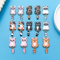 10pcs Little Cat Tail DIY Accessories: Pendant, Headpiece, Necklace, Earrings, Keychain