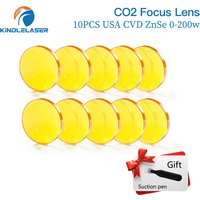 Objectif de mise au point Kindlelaser 3/5/10 pièces lentille de mise au point CVD USA ZnSe DIA 20mm FL50.8/63.5 pour Machine de découpe et gravure Laser CO2 0-200W
