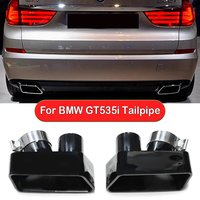 For BMW F07 GT535i Square Ported Tailipe Exhaust Tuning GT550i Stainless Steel Muffler Nozzle Exhaust Header