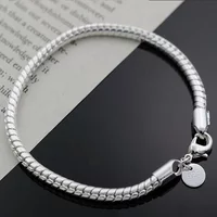 Hot Classic 4MM Snake Bone Chain Fashion 925 Sterling Silver Bracelet For Woman Wedding Party Gifts Street All-Match Jewelry