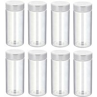 13.8OZ Clear Plastic Spice Jars with White Cap Shaker Lids Safe Storage Containers for Herbs And Spices