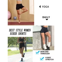 AliExpress NONE Biker Shorts For Women Super Soft No See Through Workout Yoga Running Cycling Push Up Gym Fitness Shorts Women's Activewear