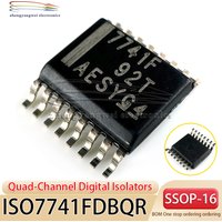 2PCS ISO7741FDBQR 7741F SOP-16 ISO774x High-Speed, Robust-EMC Reinforced Quad-Channel Digital Isolators Digital isolator chip