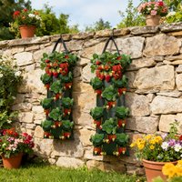 Horticultural Suspended Strawberry Planting Bag,Three-dimensional Planting, Home Balcony Courtyard Vegetable and Flower Planting