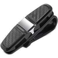 Car Sunglasses Frame Carbon Fiber Bills Glasses Clip Multi Function In Car Creative Eye Box Card Double Headed Clip On Board