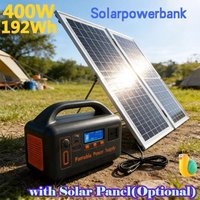 2026 220V 192Wh Portable Power Station 400W Power Bank LiFePO4 for Solar Generator Outdoor Energy Camping RV Backup Power Bank