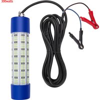 Pinboer Underwater Fishing Light DC12V 200W 300W Green White Submersible High Power LED Lure Bait and Finder Lamp Attractant
