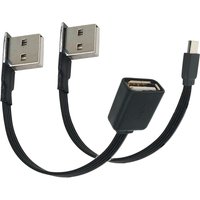 USB ultra short and ultra-thin suitable for Lexus ES ultra flat elbow data cable can be hidden typeCar PIay flat cable 0.1M 0.2M