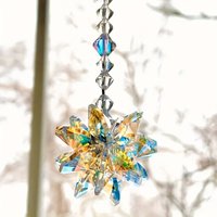 1 Pcs Crystal Suncatcher Rainbow Maker Sparkling Hanging Ornament for Home Window Garden Decor Artistic Gift