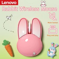 Lenovo M6 Cute Rabbit Button Wirelesss Mouse Lightweight Mute Button Long Battery Life 2.4G Wireless Mice Computer Office