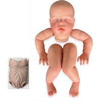 NPK 22inch Reborn Doll Kit Ruby Sleeping Baby Already Painted Unfinished Doll Parts