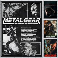 GAME M-Metal Gear Solid Poster Bedroom living room study & beyond self adhesive decor + perfect gift