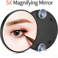 Set of 3 Portable Suction Cup Magnifying Mirrors 5x 10x 15x HD Detail Makeup Mirror for Makeup Pore And Blackhead Removal