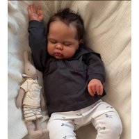 50CM Reborn Pickle Sleeping Baby Already Painted DIY Kit Realistic 3D Skin Visible Veins Collectible Art Doll Parts