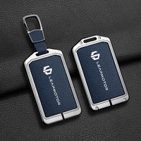 Car Zinc Alloy Leather NFC Card Remote Key Cover Case Protector Holder Shell For Leapmotor C10 C11 C16 Auto Keychain Accessories