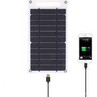 Outdoor Emergency Solar Panel Charger, 5-35W Waterproof Portable USB Charger, Backpack Mountable for Hiking Camping