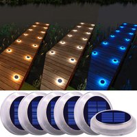 Solar powered Outdoor LED Garden Lights Auto On/Off Waterproof IP68 Step Lights Railing Stairs Yard Patio Pathway Driveway Light