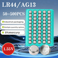 AG13/LR44 1.55V 150mAh Button Battery Compatible with Hearing Aids Toys and Calculators