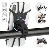 Universal Scooter Accessories Shockproof Elastic Silicone Bracket Mobile Phone Holder Cycling Bike Mtb DVR GPS Support Bracket