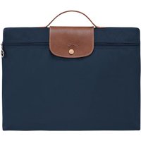 LONGCHAMP Le Pliage Recycled Canvas With Leather Trim Canvas Bag, Handbag, Briefcase Small Men's Navy Blue