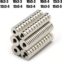 Round With Holes Super Strong Neodymium Magnet Powerful Magnets N35 Permanent Magnetic NdfeB Refrigerator 10x5-3/12x5-4/15x5-5mm
