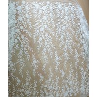 High Quality Flower Leaf Lace Embroidery Fabric, Dress Veil Wedding Dress Decoration DIY Sewing Supplies. Lace Applique New image 4