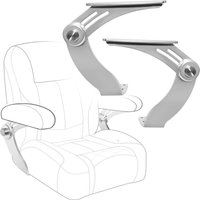 Hochklappbares Armlehnen-Set für Boote aus Aluminium mit Verriegelungsschalter bietet eine 90-fache Drehung der Armlehne für Boote, Wohnmobile, LKWs, hochklappbares Sitzscharniere