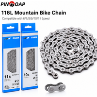 AliExpress NONE PINMOAP 1PC Premium Bicycle Chain 6/7/8/9/10/11 Speed Heavy Duty Gear Chain Smooth Shifting Replacement for Road MTB Bikes