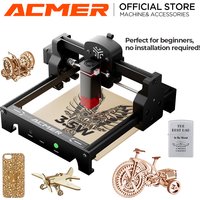 ACMER Mini 2.5/3.5/6W Laser Engraving and Cutting Machine High Precision Portable CNC Woodworking Tools For Plywood Acrylic