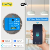 LoraTap Tuya Smart Life 10A Wireless Switch Socket Relay Module Remote Control Timer Voice Control via Google Home Alexa
