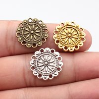 WYSIWYG 10pcs 19x19mm 3 Colors Trendy Hollow Flower Pattern Charms Pendant For Jewelry Making DIY Jewelry Findings