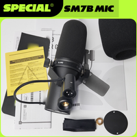 Microphone dynamique professionnel SM7B pour podcasting, qualité studio, micro cardioïde à condensateur avec suspension antichoc SM7B