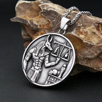 New Vintage 316L Stainless Steel Lucifer With Anubis Pendant Necklaces For Men Women Egypt Mythology Jewelry Gifts Dropshipping