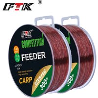 FTK 300M Super Strong Carp Fishing Line Wine Monofilament Nylon Line Feeder Fishing Accessories 0.14mm-0.50mm 15.35LB-44.75LB
