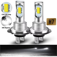 Heyword 2-Piece Set of Fog Lights, Bulbs, 6000K White, H7, H1, H8, H9, H11, 9005, 9006 LED Bulbs, HB3, HB4, CSP LED