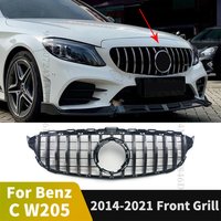 Grill przedniego zderzaka w stylu GT do Mercedes Benz C W205 C205 Coupe S205 C43 2014-2021, pasuje do C180 C200 C250 C300 C260 Tuning