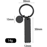 10Pieces Fashion Creative Stainless Steel Circular Rectangular Combination Keychain Car Keychain Supports Laser Engraving