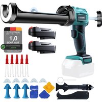 LADAMI Akku-Kartuschenpresse Kompatibel mit Makita 18V, für Einhell Akku 、für Bosch Akku 、mit LED Licht 4 Geschwindigkeiten einstellbar, Elektrische Silikonpistole Akku für 300ml Kartuschen(Ohne Akku)
