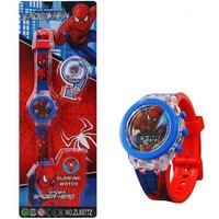 Anime Flash Spider Man Hulk Children's Watch Boy Cartoon Avenger Children's Watch Boy Girl Student Clock Gift