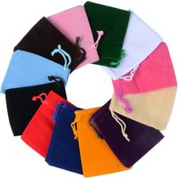 10pcs/lot 5x7cm 7x9cm 9x12cm Coloful Velvet Pouches Jewelry Packaging Display Drawstring Packing Gift Bags & Pouches