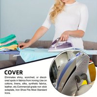 1Pc Ironing Pad Anti-Scalding Mat Sewing Iron Anti-Scalding Pad Iron Sole Cover Universal Iron Boot Household Ironing Machine Protective Cover (0.2mm) S003583