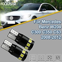 2x For Mercedes Benz W204 C300 C350 C63 2008-2012 C230 C260 C180 C200 LED Clearance Light Bulb Parking Lamp W5W T10 Canbus